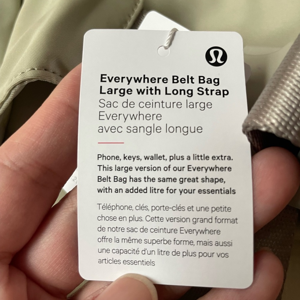 *LONG STRAP* Lululemon Everywhere Belt Bag Large 2L - Raw Linen - Picture 7 of 14